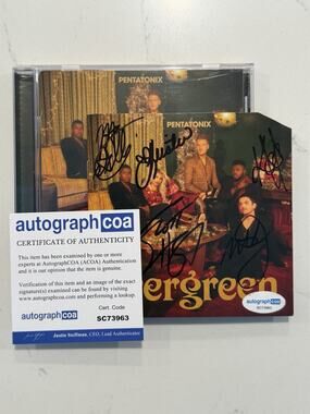 PENTATONIX SIGNED EVERGREEN CD Auto AUTOGRAPHED COA ACOA #10